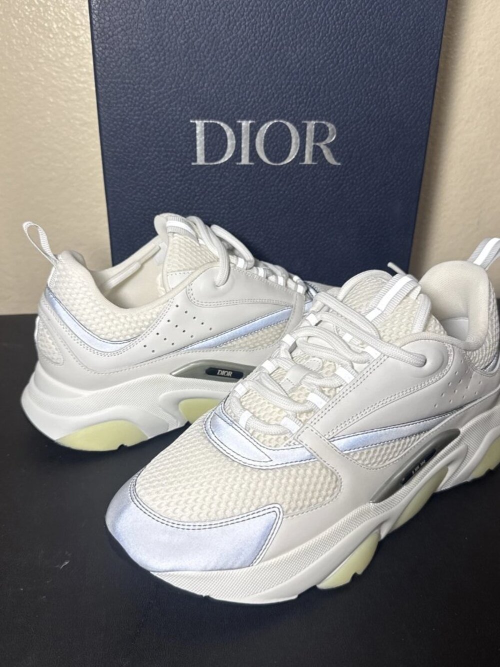 Dior B22 Sneaker ' White Reflective ' | Size 41 /8 US) DS With Original Box